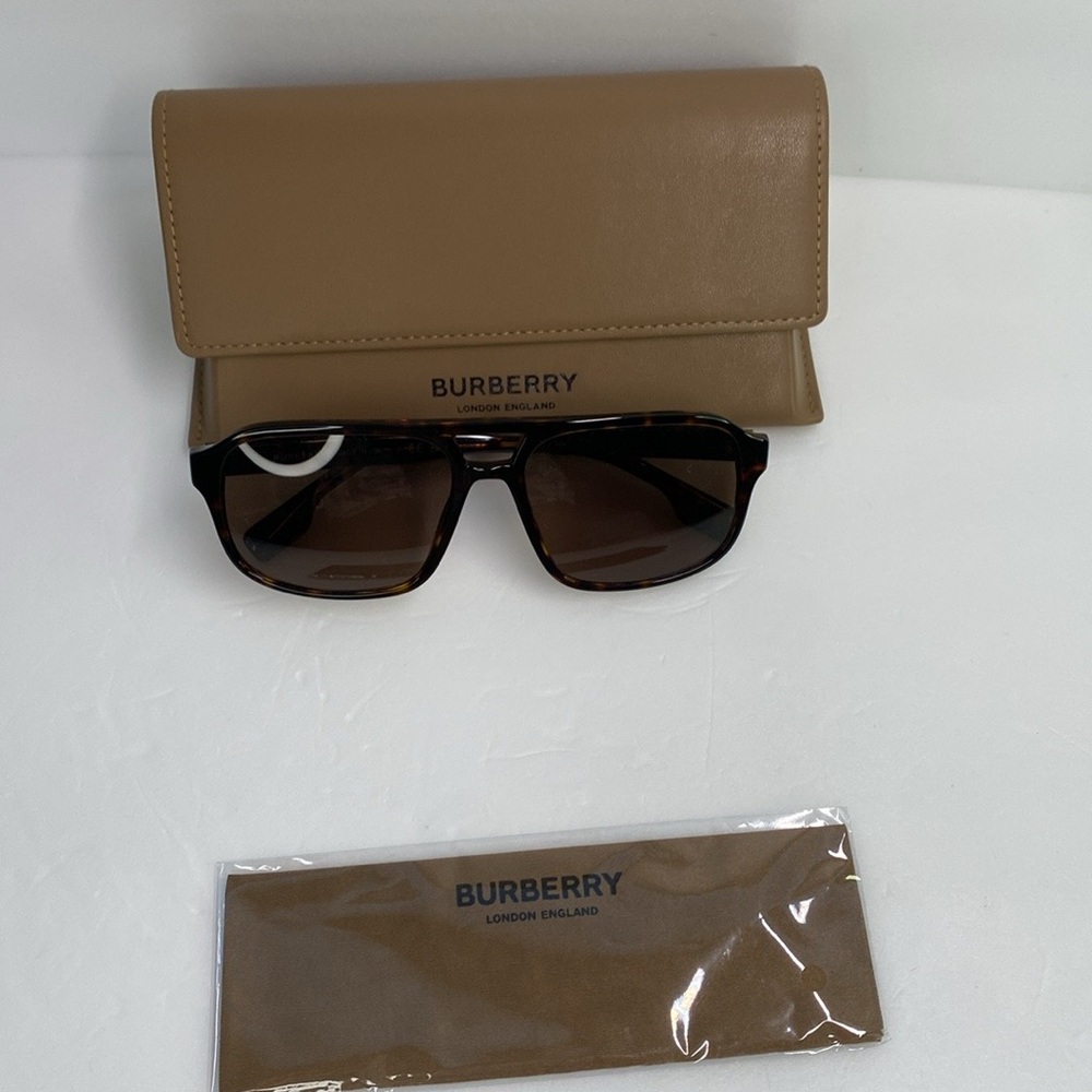 New Authentic Burberry Foxcote BE4302 300273 56 - Dark Havana Sunglasses - Picture 10 of 12